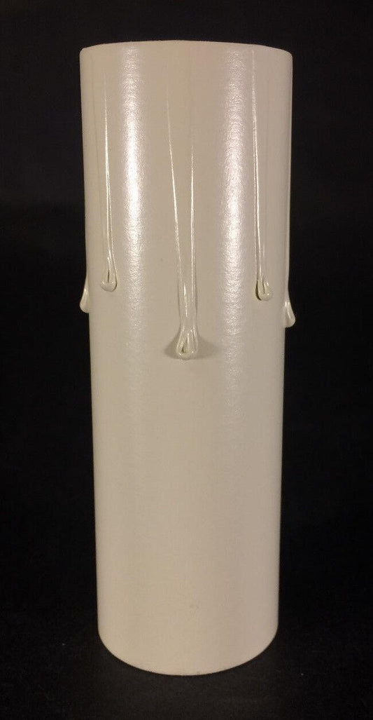 New 3" Ivory Paper Board Chandelier Standard Candle Cover with Drips #CC890i - Stone Door Lamps