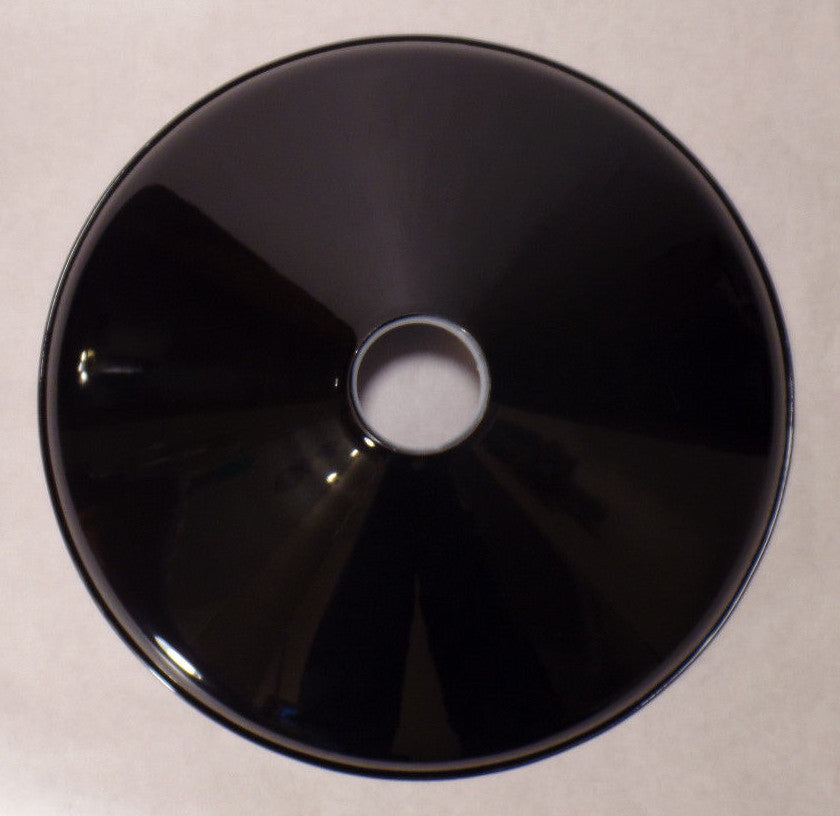 New 14" Black Porcelain Industrial Style Metal Pendant Lamp Shade, 2 1/4" Fitter