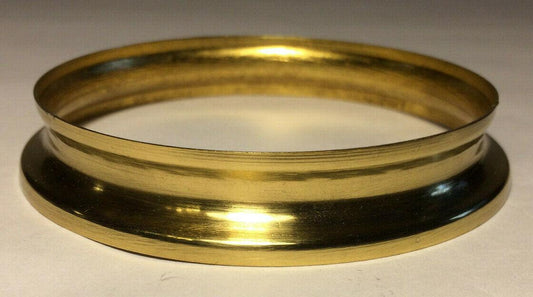 New Spun Brass Connector For Lamp Bases & Fonts, 3.5"x3.75"x3/4" Ht. P&L #LC113 - Stone Door Lamps