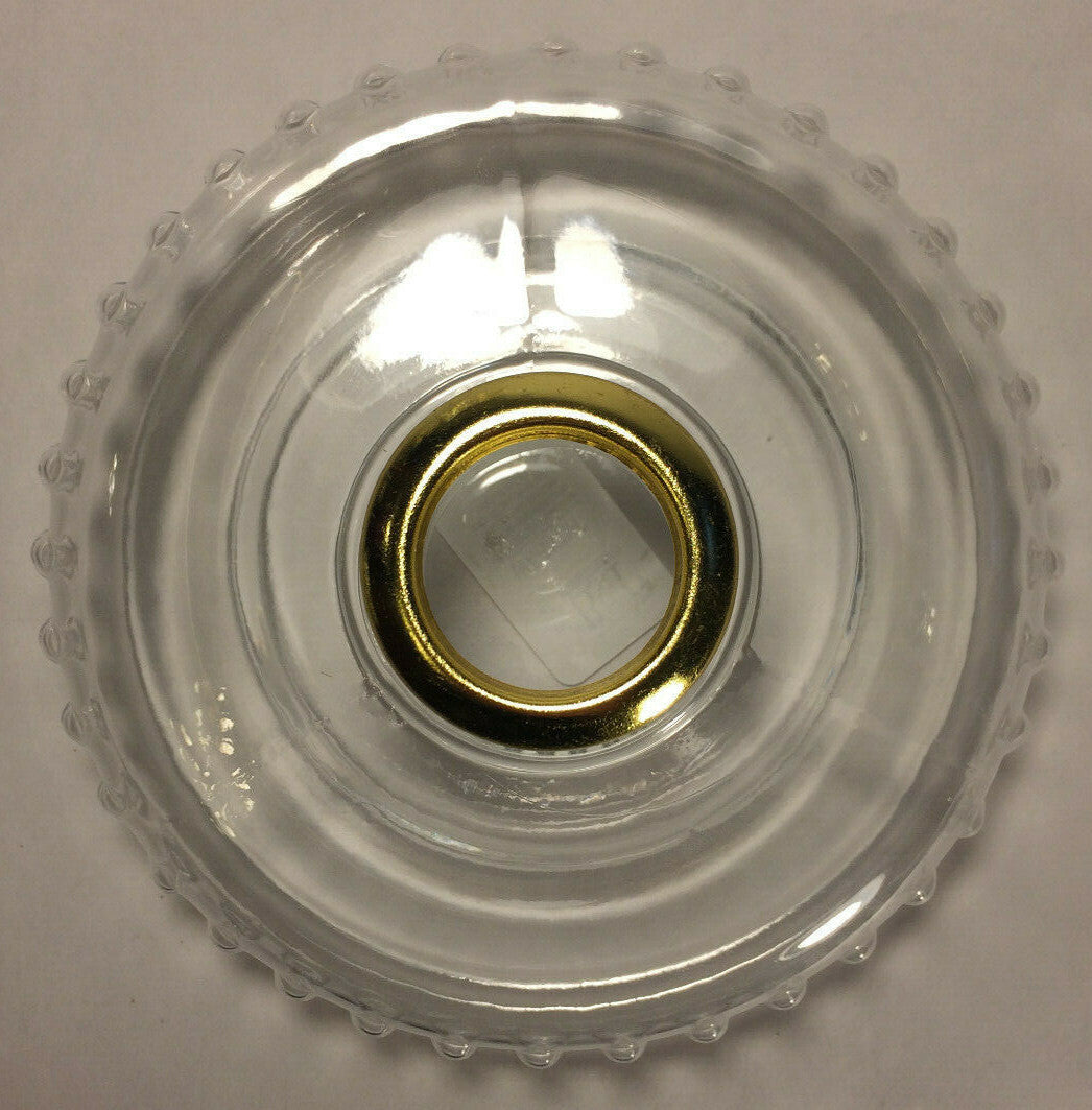 New Crystal Clear Glass Oil Lamp Font For Cast Iron Wall Bracket No. 2 Collar