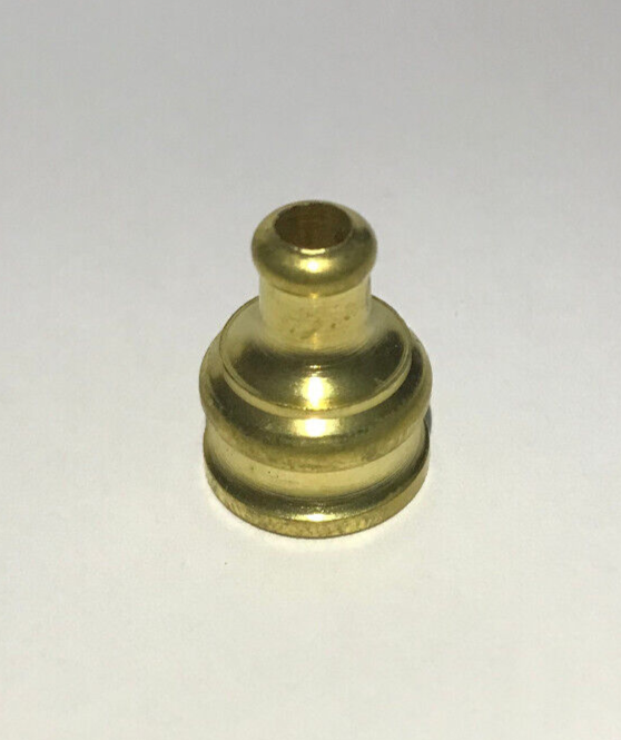 New 5/8" Height Unfinished Brass Pyramid Lamp Finial Knob, Bead Chain Hole ,1/8F