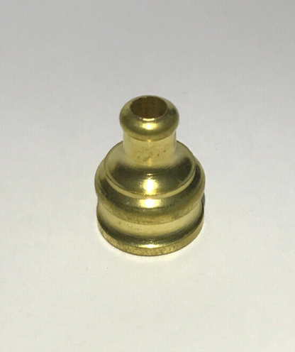 New 5/8" Height Unfinished Brass Pyramid Lamp Finial Knob, Bead Chain Hole ,1/8F