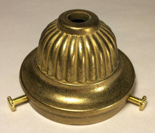 New 2 1/4" Fitter Unfinished Cast Brass Shade Holder, 1/8F, 1 7/8" Tall #SH765U - Stone Door Lamps