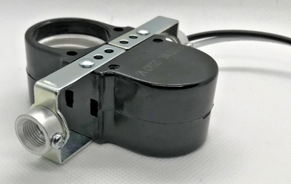 New Phenolic 2 Light Edison Base Twin Socket Offset Cluster, 8" Wire Leads SC701