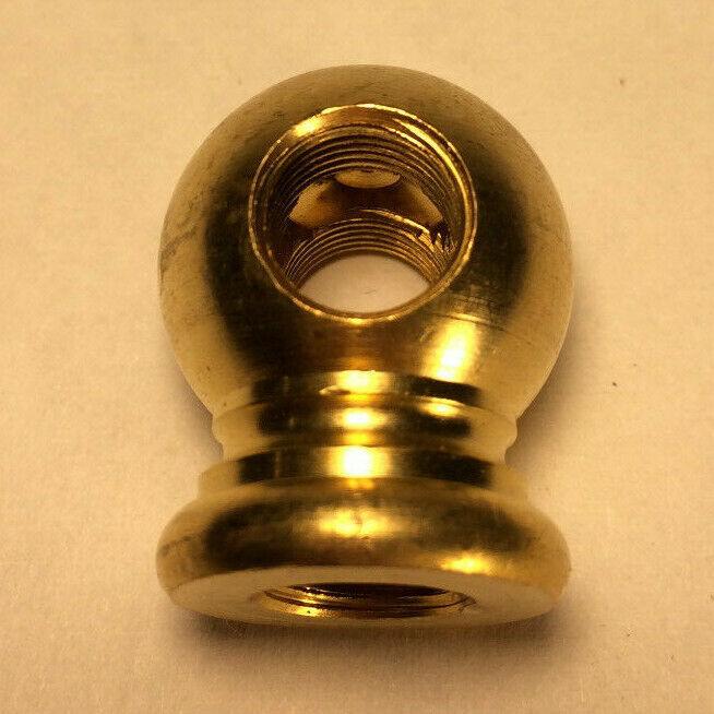 New 3 - Way Unfinished Brass Lamp Arm Back, 7/8" Dia.,1/8F (3/8") All Sides #AB494 - Stone Door Lamps