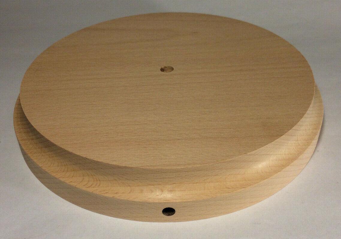 New 9" Modern Style Wooden Lamp Base w/ Wire Way Hole, Tapered Edge #WB311U - Stone Door Lamps