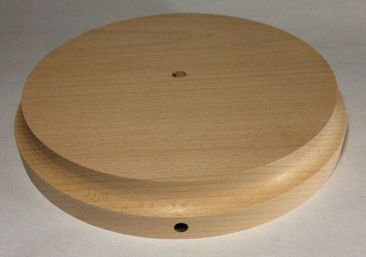 New 9" Modern Style Wooden Lamp Base w/ Wire Way Hole, Tapered Edge #WB311U - Stone Door Lamps