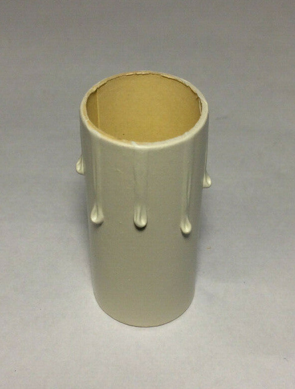 New 2" Antique Style Paper Board Candle Cover, Ivory Color, Candelabra #CC971i