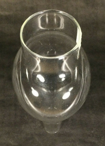 New 2 1/8" x 9 1/8" Clear Borosilicate Glass Oil Lamp #0 Bombe Chimney   #CH975