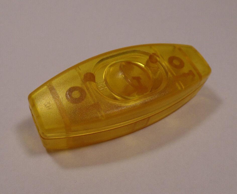 New Gold In Line Feed Through Rocker Switch, On - Off, For SPT - 2 Lamp Cord #RS423 - Stone Door Lamps