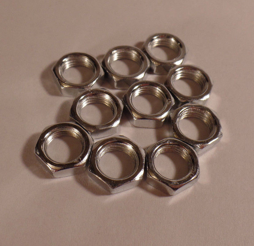 Lot Of 10 1/8F Heavy Steel Counter Sunk Hexnuts Ceiling Canopy, Lamp Part #HN705