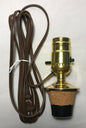 New Make A Bottle Lamp Kit With 2 1/4" Cork Base And 6 ft. Brown Cord #BK352 - Stone Door Lamps