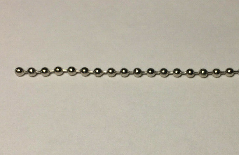 New #6 Nickel Beaded Chain For Lamp Sockets & Ceiling Fans, Sold Per Ft. #BC600N