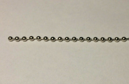 New #6 Nickel Beaded Chain For Lamp Sockets & Ceiling Fans, Sold Per Ft. #BC600N