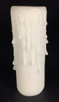 NEW 3" IVORY PolyBeesWax Chandelier Candelabra Candle Cover with DRIPS CC901I - Stone Door Lamps