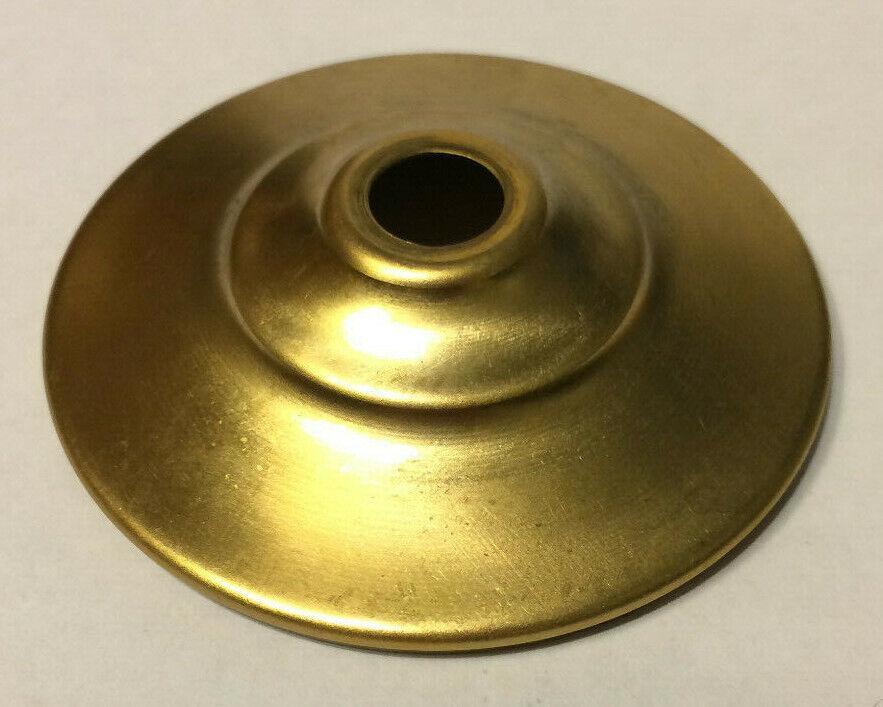 New 2 3/8" Solid Spun Brass Vase Cap, Lamp Cap, Unfinished Brass, 1/8 IP VC625U - Stone Door Lamps