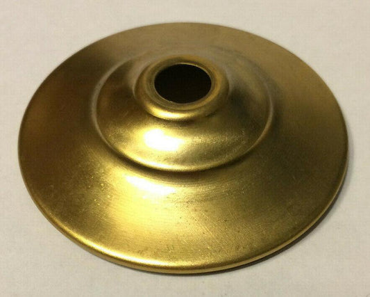 New 2 3/8" Solid Spun Brass Vase Cap, Lamp Cap, Unfinished Brass, 1/8 IP VC625U - Stone Door Lamps