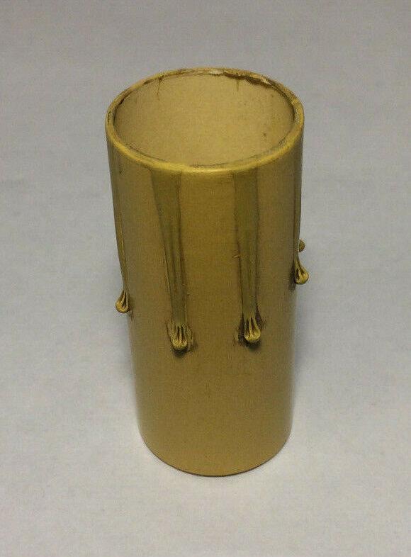 New 2" Antique Style Paper Board Candle Cover, Antique Gold Color, Candelabra 71 - Stone Door Lamps
