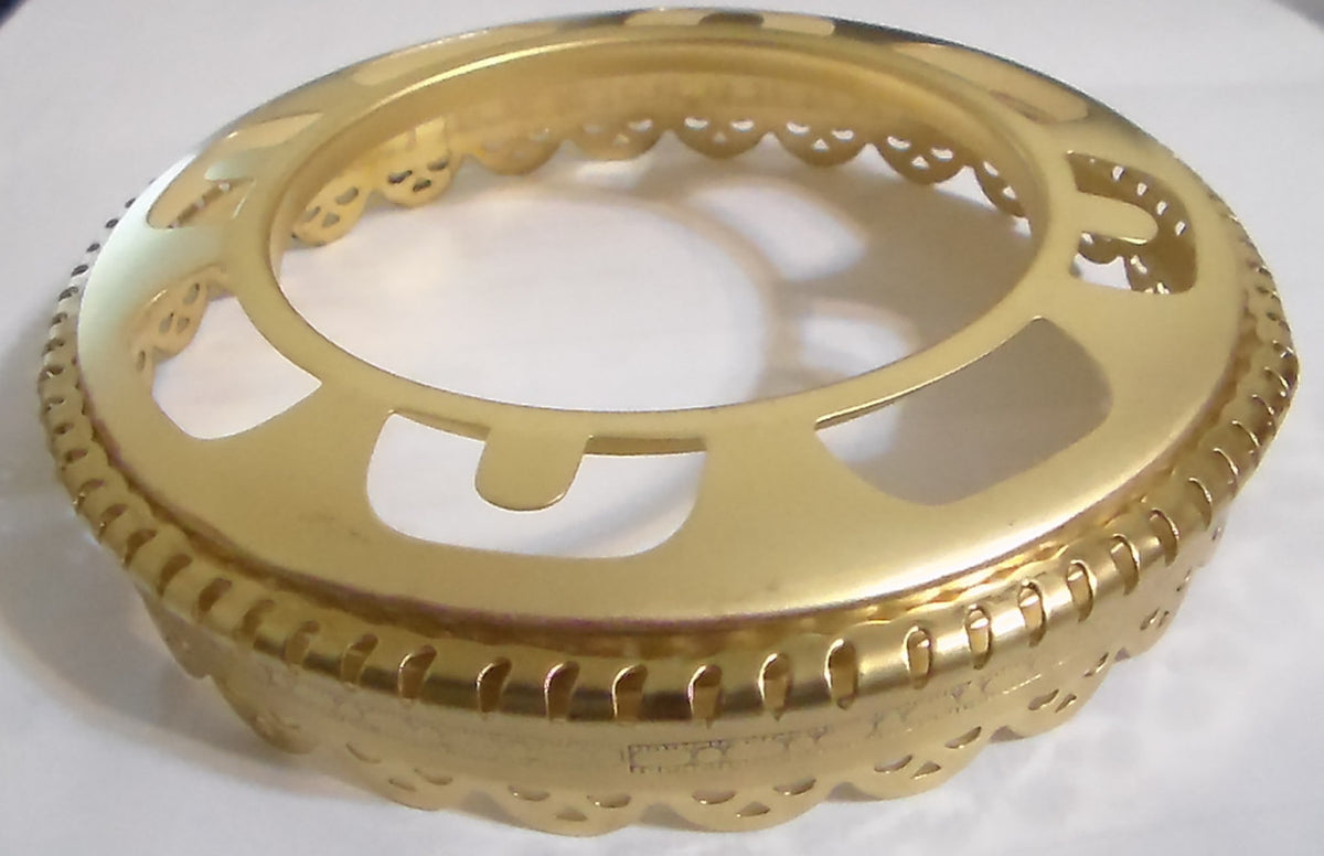NEW 4" Fitter Brass Fenced Ball Gas Lamp Shade Holder  for #2 Burner  #SHH90