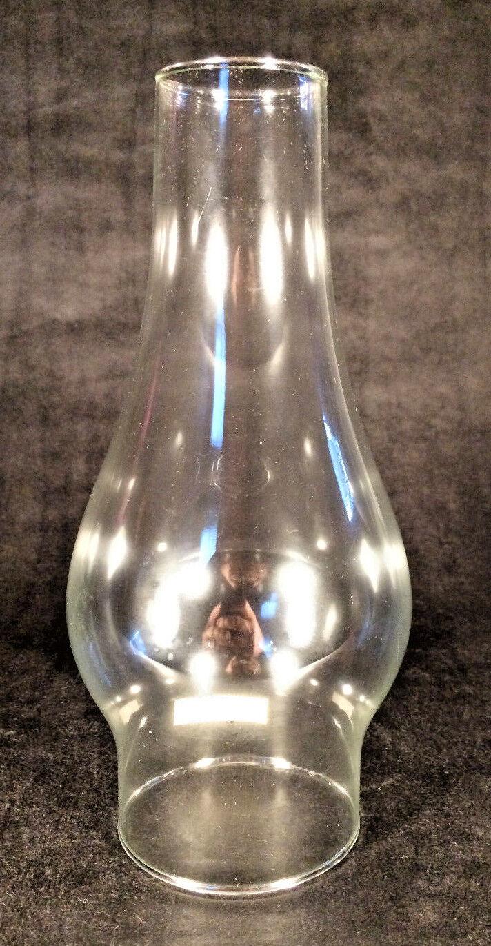 New 3 x 8 1/2" Clear Glass Oil Lamp Chimney fits #2 burner and 3" gallery #CH932