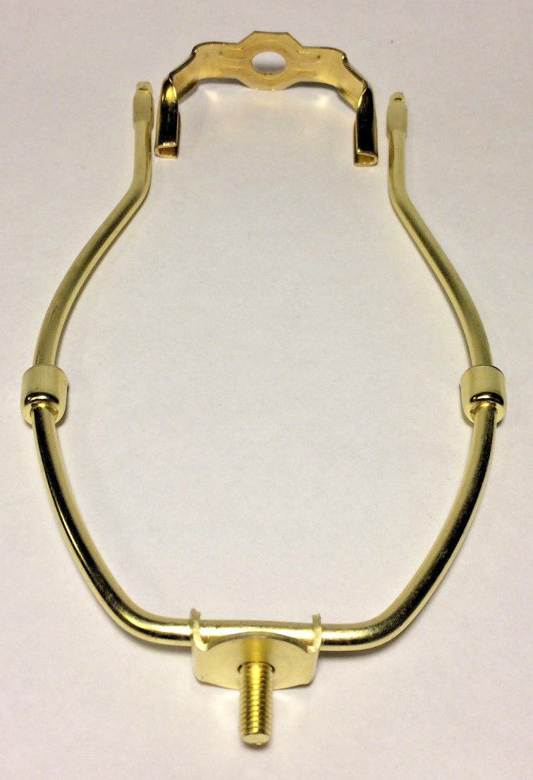 NEW 8 1/2" Heavy Duty Brass Plated Lamp Harp with Base Shade Holder  #HAR43