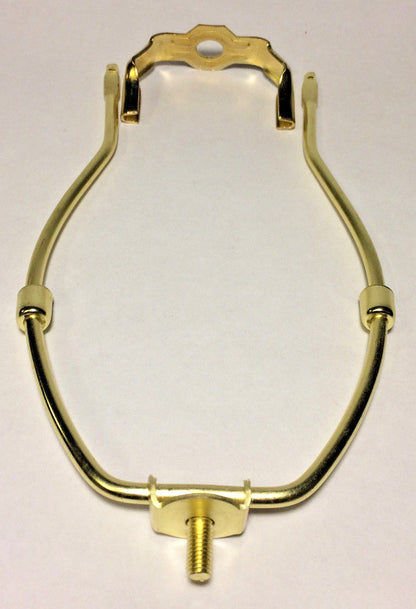 NEW 8 1/2" Heavy Duty Brass Plated Lamp Harp with Base Shade Holder  #HAR43