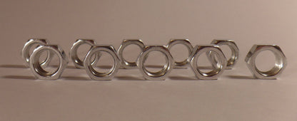 Lot Of 10 1/8F Heavy Steel Counter Sunk Hexnuts Ceiling Canopy, Lamp Part #HN705