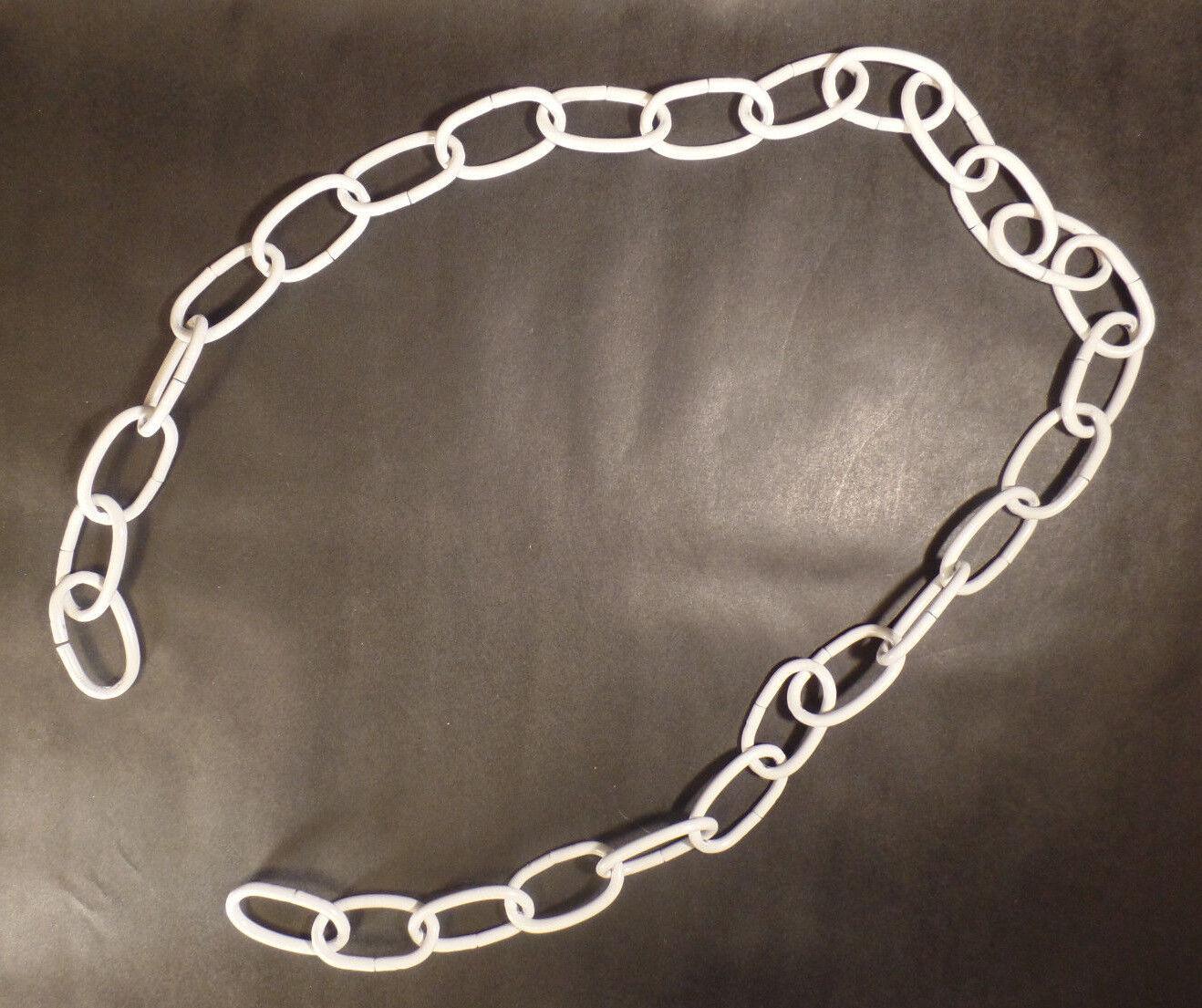 New 3' White Finish 8 Gauge Steel Chandelier Fixture Oval Lamp Chain #FC992W - Stone Door Lamps