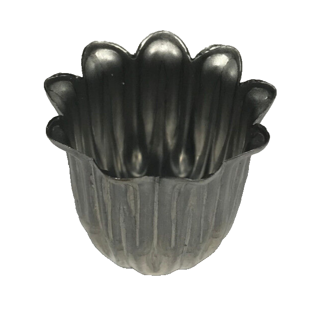 New 1 1/2" Stamped Steel Lamp, Chandelier Candle Cup, Husk,  1 5/8" O.D. #SC556