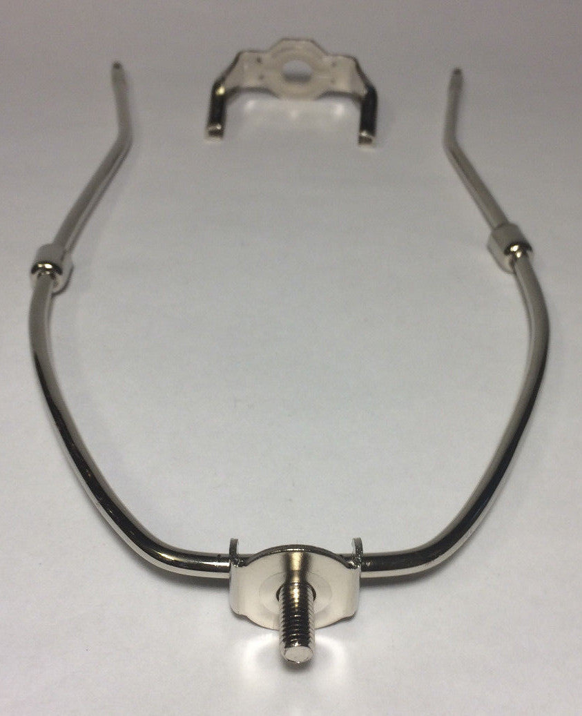New 10" Nickel Finish Lamp HARP Shade Holder w/Base for Lamp Repair  #HAR60N