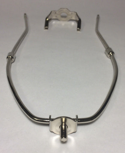 New 10" Nickel Finish Lamp HARP Shade Holder w/Base for Lamp Repair  #HAR60N