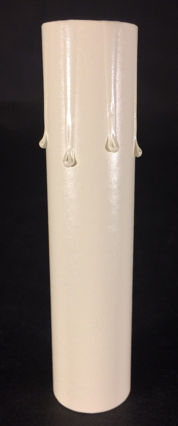 4" WHITE IVORY Paper Board Chandelier Candelabra CANDLE COVER with DRIPS  CC979I