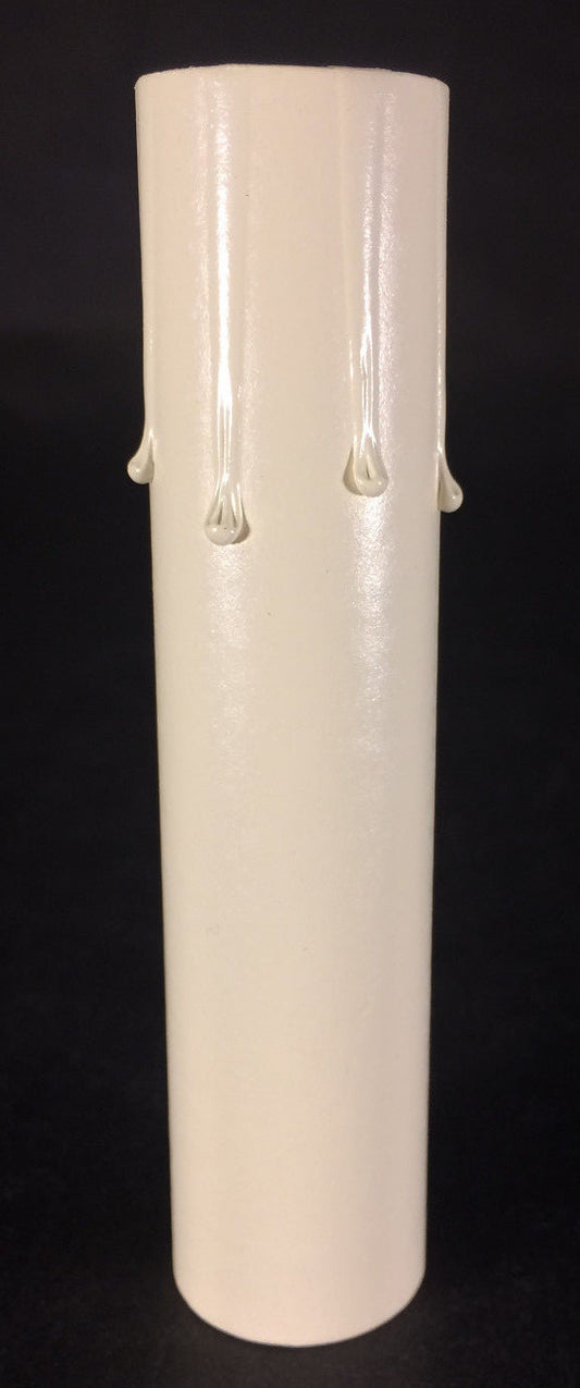 4" WHITE IVORY Paper Board Chandelier Candelabra CANDLE COVER with DRIPS  CC979I