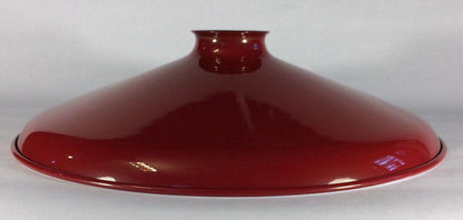 Metal Cone Lamp Light Shade Pendant 2 1/4 X 12 Red Porcelain Industrial Style - Stone Door Lamps