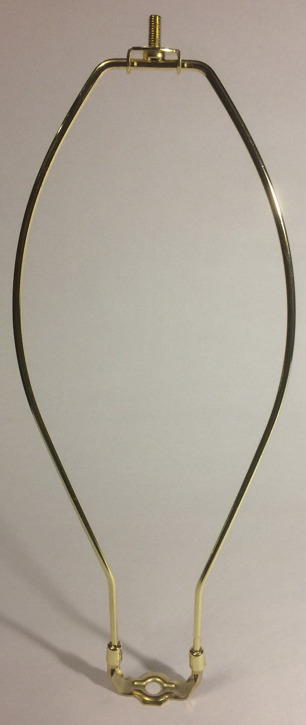 14" Brass Lamp HARP Shade Holder w/Base for Lamp Repair Regular  Weight  #HAR66