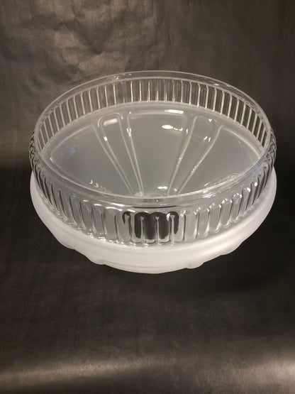 New 10" Satin Crystal Etched Glass Oil Lamp Shade #601 Style fits Aladdin #SH570