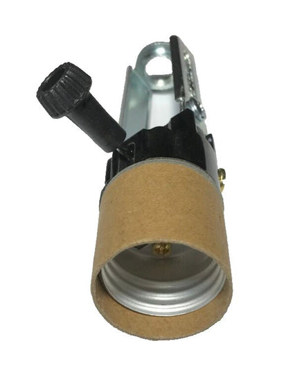 New 4" - 5 1/2" Adjustable On/Off Turn Knob Medium Base Bulb Lamp Socket #SO212i - Stone Door Lamps