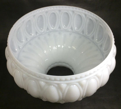 New 10" Opal White Milk Glass Lamp Shade Designed for Aladdin Lamps, USA, #SH525 - Stone Door Lamps