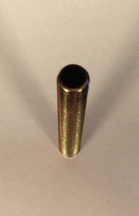 New Seamless 2", 1/4 IP Steel All Thread Zinc Plated Lamp Nipple 1/2" O.D. #355 - Stone Door Lamps