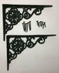 One Pair of New Pennsylvania Dutch Motif Cast Iron Shelf Brackets 6.5" Long #621 - Stone Door Lamps