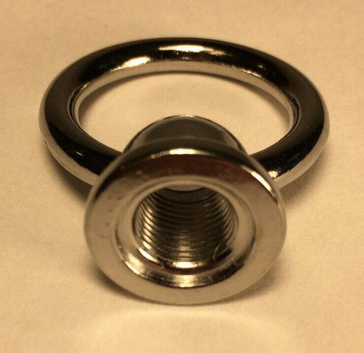 New 1 3/4" Zinc Colonial Loop Lamp Part w/ Nickel Finish & Wire Way, 1/8F NL855N - Stone Door Lamps
