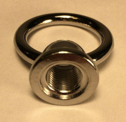 New 1 3/4" Zinc Colonial Loop Lamp Part w/ Nickel Finish & Wire Way, 1/8F NL855N - Stone Door Lamps