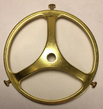New 4" Fitter Cast Brass Glass Lamp Shade Holder, Unfinished Brass #SHH72U - Stone Door Lamps