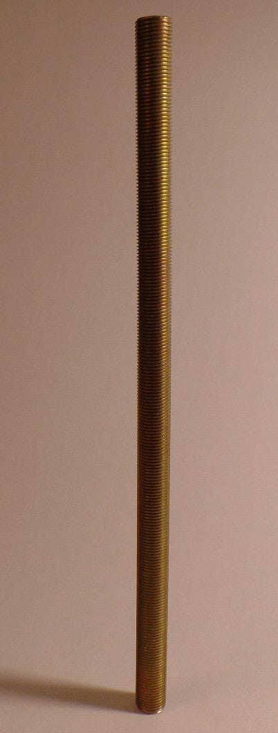 Seamless 8" 1/8 IP Zinc Plated Steel Threaded Lamp Nipple 3/8" O.D.,resists rust