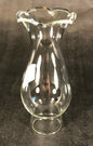 New 1 1/4" X 4 1/2" Clear Borosilicate Glass Crimp Top Miniature Lamp Chimney