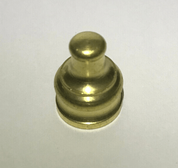 New 11/16" Height Unfinished Brass Pyramid Lamp Finial, 1/8F Tap(3/8") #BF966 - Stone Door Lamps