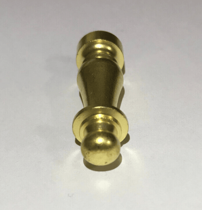 New 1 1/2" Column Style Unfinished Brass Lamp Finial, 1/4 - 27F Tap, #BF950 - Stone Door Lamps