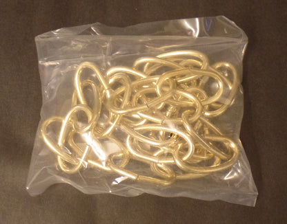 New 3' Brass Plated 8 Gauge Steel Chandelier Fixture Oval Lamp Chain #FC992