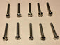 New Lot Of 10 Steel 1.5" Long Nickel Plated Finish Canopy Screws 8/32 Thread 88N - Stone Door Lamps