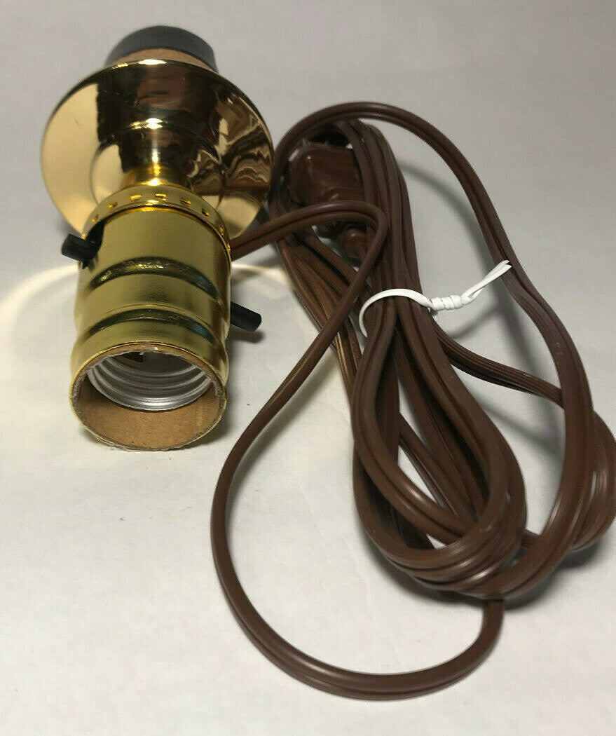 New Make A Bottle Lamp Kit With 2 1/4" Cork Base And 6 ft. Brown Cord #BK352